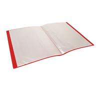 Waytex 931331R Protège Documents A4 40 vues Premium en Polypropylène Opaque Identifiable - 20 Pochettes transparentes - Rouge