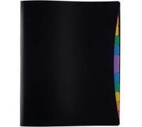Viquel Protège-documents Rainbow Class - 24 vues, 12 onglets, polypropylène A4 Noir