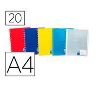 Protège-documents viquel propyglass géode 20 pochettes 40 vues amovibles repositionnables a4 210x297mm coloris assortis