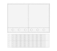 Protège-Feuilles et Classeur Lot de 10 Classeurs A7 Transparents 6 Anneaux