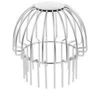 Protège-gouttière en Acier Inoxydable Argenté, Filtre Anti-feuilles | Couvercle de Drain Extérieur, Crépine de Canalisation de Gouttière, Simple et Généreux, pour Évacuation Rapide
