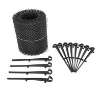 Protège-Gouttière En Maille 15cm X 6m PP Protection pour feuilles | Résistant aux UV Utilisation pour gouttières et conduites d'eau de pluie Taille trou maille 6 mm