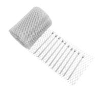 Protège Gouttière en Maille Aluminium Argentée pour Feuilles et Débris | Installation sans Perçage, Rouleau 236x5,9 Pouces, 10 Attaches Fixes, Usage Jardin