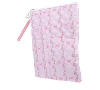 Protège-livre Réutilisable A5 en Polyester Rose, Style Vintage | Fermeture Éclair, Poche Avant, Large Ouverture, Motif Floral, pour Journaux et Documents, Bibliothèque