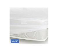 Lovely Home – Protège-matelas 140 x 190 cm, 25 cm – 100% coton 170 g/m² – Blanc