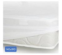 Lovely Home – Protège-matelas 140 x 190 cm, 25 cm – 100% coton 170 g/m² – Blanc