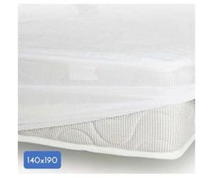 Protege-matelas - 140 x 190 cm x 25 cm - 100% Coton - 170 G/M2 - LOVELY HOME Blanc G