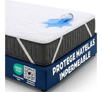 Protège Matelas 140x200 cm Alèse Impermeable en Coton Housse Matelas Protection Lit Adulte et Bebe Drap pour Incontinence Anti-Acarien Couvre-Matelas Pipi Lavable en Machine avec 4 Élastiques