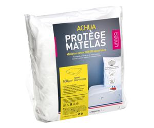 Protège matelas 190x200 cm bonnet 40 cm ACHUA molleton 100% coton 400 g/m²
