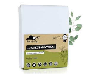 Protège Matelas 80x190-40 cm Qualité Supérieure Oeko-TEX® ~ Alèse Imperméable en Fibre Luxe Tencel™ Écologique ~ Forme Drap Housse