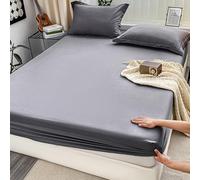 Protege Matelas 90/100/120/130/140/150/160/180/200x200 Couvre Matelas 2 Personne Alese Drap Housse avec Poche de 30 cm de Profondeur Respirant Protège-Matelas en Polyester Microfibre(200x200cm,Ga)