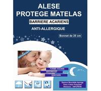 Protège-matelas - ALESES - 140 x 190 cm - Imperméable - Anti-Acariens - Anti-Allergique