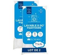 Protège-matelas bébé imperméable respirant P’TIT LIT 60x120 lot 2 Blanc G