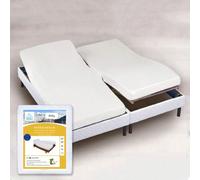 Protège Matelas Coton 400 g/m² pour lit électrique - Forme Drap Housse en H