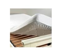 Protège matelas en éponge imperméable anti-acariens pour lit double - Blanc - 140 x 190 cm
