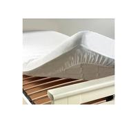 Protège matelas en éponge imperméable anti-acariens pour lit double - Blanc - 160 x 200 cm