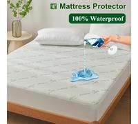 Protège-matelas en fibre de bambou imperméable de 16 pouces, housse de matelas douce et respirante, s'adapte aux matelas jusqu'à 16 pouces d'épaisseur, offre une protection complète 140*200,100*200,12