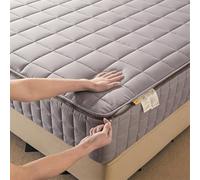 Protège-matelas gris personnalisable - Housse de lit matelassée à 360°, lavable et résistante à la poussière, parfaite pour matelas de 190 x 200 + 21 cm - Confort et protection ultimes