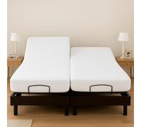 Protège Matelas Imperméable 2x80x200 Lit Électrique - Coton - Bonnet 30 cm | Forme drap-housse • Imperméable & respirant • Silencieux • Lavable 60°C • Molleton 100% coton • Fabrication européenne
