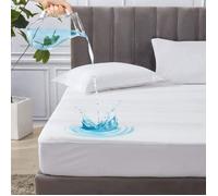 Protège Matelas Imperméable,Alèse Respirante Anti-Acarien,Hypo-Allergénique en Fibre de Bambou 160x200+30cm YYV