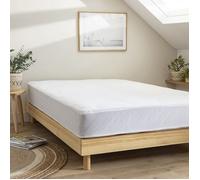 Protège matelas molleton 100% coton bio - bonnet 27 cm 120x200 - Blanc - Terre de Nuit