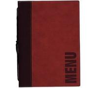 Protège menus contemporain Securit rouge foncé Format A5 Rouge G