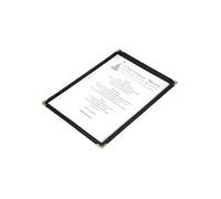Protège-Menus Style Américain Noirs - Format A4 - Olympia - - Noir G
