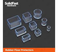 Protège-pieds de meubles en caoutchouc PVC transparent, forme ronde et carrée, anti-rayures, antidérapants, pour pieds de chaise et de table Square 20x20mm
