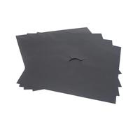 Protège-plaque de Cuisson à Gaz 12 Pièces en Fibre de Verre Noir | Revêtement Résine, pour Four et Plaque Gaz, Usage la Cuisine Maison ou Salle à Manger