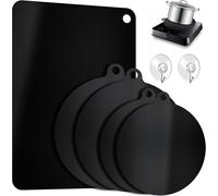 Protège-plaques de cuisson - Plaques de protection pour induction - Pour maintenir la plaque de cuisson propre - Résistant à la chaleur jusqu'à 260°C - Lot de 5 pièces - Noir