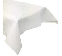Protège table rectangulaire 110x200 cm COOK en polyester et pvc blanc