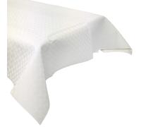 Protège table rectangulaire 110x220 cm COOK en polyester et pvc blanc