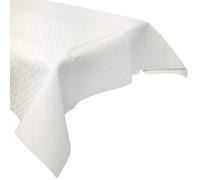 Protège table rectangulaire 110x250 cm COOK en polyester et pvc blanc