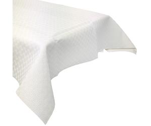 Protège table rectangulaire 110x250 cm COOK en polyester et pvc blanc