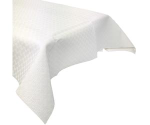 Protège table rectangulaire 140x250 cm COOK en polyester et pvc blanc