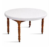 Protège-table Ronde élastiqué sous-nappe en molleton imperméable antitache antidérapant antichocs Ø110-120 cm