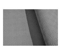 Protège Table sous Nappe PVC Gris - Ovale 140 x 200 cm - Roulé sur Tube en Carton (sans Plis)