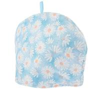 Protège Théière en Coton Imprimé Fleurs, Manchon Léger pour Bouilloire | Doublure Soignée, Anneau Suspendu Pratique, pour Bureau ou Table du Petit Déjeuner, Décoration Simple