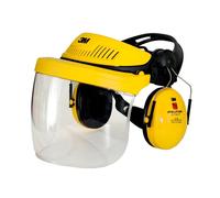 Protège-visage 3M G500, multisystème G500V5F11H510-GU serre-tête - jaune in asque antibruit H510P3E, SNR = 26 dB avec visière 5F-11 polycarbonate x1 morceau