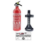 Protex 1 kg de poudre A, 34B, C avec support et plaque