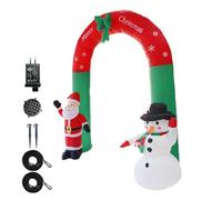 Protoence Décorations d'Arche de Noël | Décorations De Jardin À Gonfler en Forme De Bonhomme De Neige LED De 2,4 Mètres,Arche Gonflable De Noël pour Jardin - pour Entrée Patio Pelouse