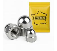 PROTORX Ecrou Borgne M6 : 20 Pcs Visserie Inox A2 pour Vis Boulon Rondelle | Écrous Capuchons Acier Bombee Hexagonal Protection | Anti-Rouille Usage Extérieur - DIN 1587