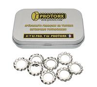 PROTORX Rondelle Éventail Autobloquante M6, Boîte 50 Pièces, Inox A2, Dentée Acier A2 Anti-Rouille, DIN 6798, Boîte Rangement Vis