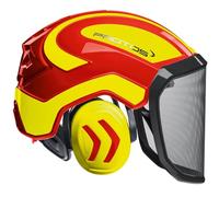 Protos Integral Forest helm, couleur:rot/gelb;Ausstattung:grobes Visier