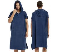 Proumhang Peignoir Poncho avec Capuche - Serviette de Bain Séchage Rapide en Microfibre pour Surf,Natation | Léger et Confortable,Idéal Plage,Piscine,Voyage - Hommes & Femmes 80cm x 110cm