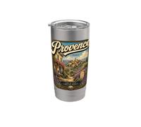 Provence France Vintage French Campagne Voyage Gobelet isotherme en acier inoxydable double paroi