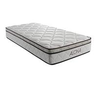 Provence literie Lot de 2 Matelas Alona a Ressorts + Memoire de Forme 80 Kg/m3-80x190 Hauteur +/- 25,5 cm - Accueil Moelleux - Soutien Ferme + 2 Oreillers Visco - 5 Zones de Confort -