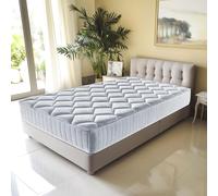 Provence Literie Lot de 2 Matelas Excellence a Ressorts Ensaches + Memoire de Forme 80 Kg/m3 + 2 Aleses 70x190 Hauteur +/- 25,5 cm - Accueil Moelleux - Soutien Equilibre + 2 Oreillers Visco