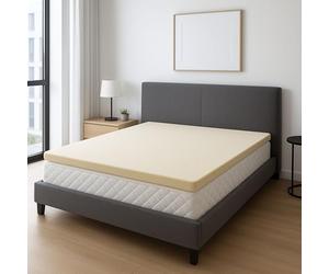 Provence literie Surmatelas Top Confort Mémoire de Forme Souple 58 Kg/m3 120x190 x 4,5 cm Déhoussable Entretien Facile - à