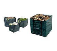 PROvence Outillage WERKA PRO - 06794 Sac de Jardin Vert 200 g/m² 3 pièces & CON:P B47055 Sac Déchets du Jardin Forme Carré 245 L